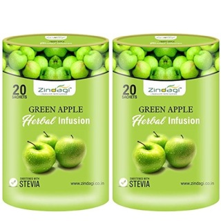 Zindagi Green Apple Herbal Infusion Pack of 2, 20 sachets/pack