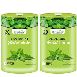 Zindagi Peppermint Herbal Infusion Pack of 2, 20 sachets/pack