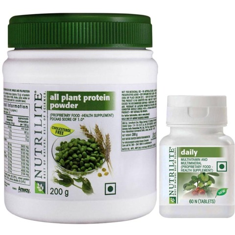 Amway Nutrilite Daily 60 tablet(s) & Nutrilite All Plant Protein 0.44 lb Combo