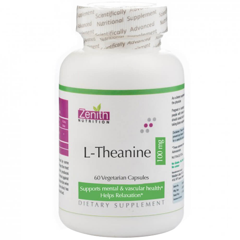 Zenith Nutrition L Theanine 100 mg,  60 capsules 