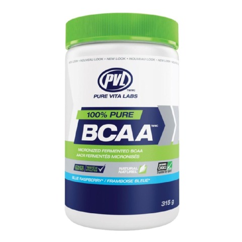 PVL 100% Pure BCAA,  0.69 lb  63 Servings  Blue Raspberry 