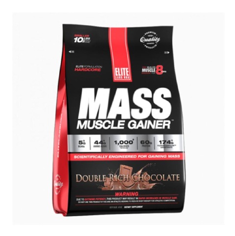 Elite Labs USA Mass Muscle Gainer,  10 lb  Double Rich Chocolate 