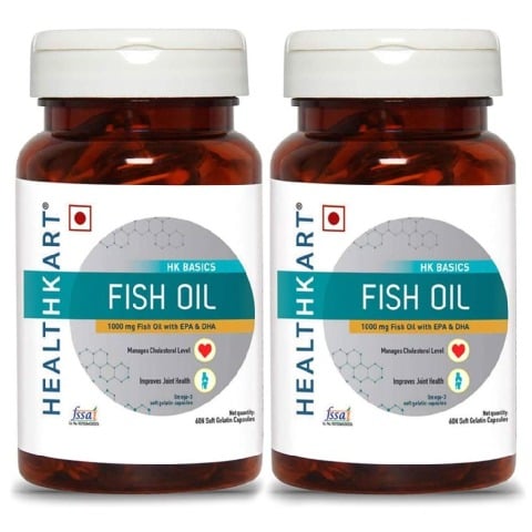 4 - HealthKart HealthKart Fish Oil, 60 Softgels with Multivitamin 60 vegetarian tablets OP,  2 Piece(s)/Pack 