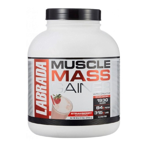 Labrada Muscle Mass Gainer,  6 lb  Strawberry 