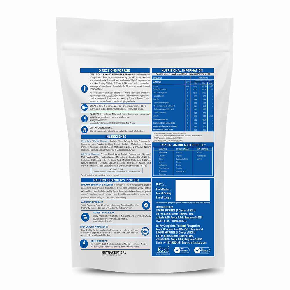 2 - Nakpro Beginner's Protein,  2.2 lb  Blueberry (Pack of 2) 