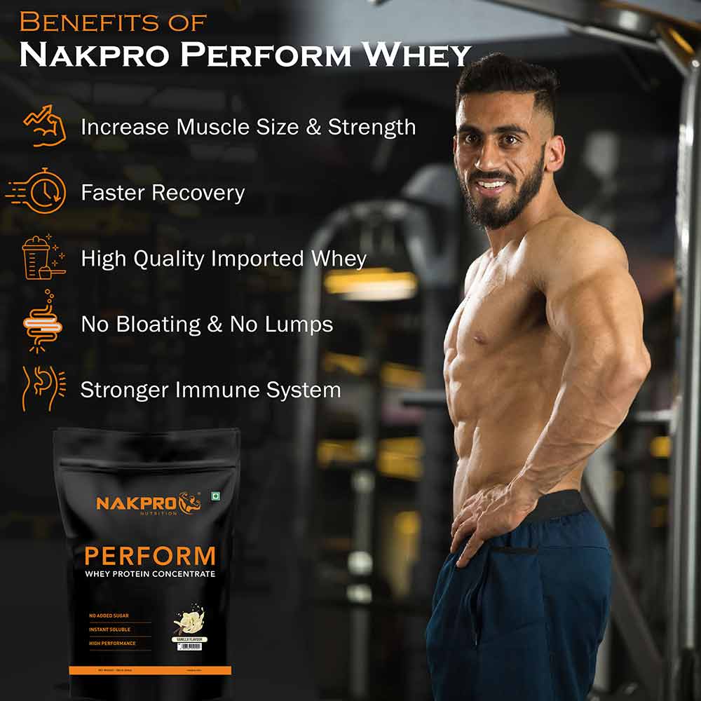 7 - Nakpro Perform Whey Protein Concentrate,  2.2 lb  Vanilla 