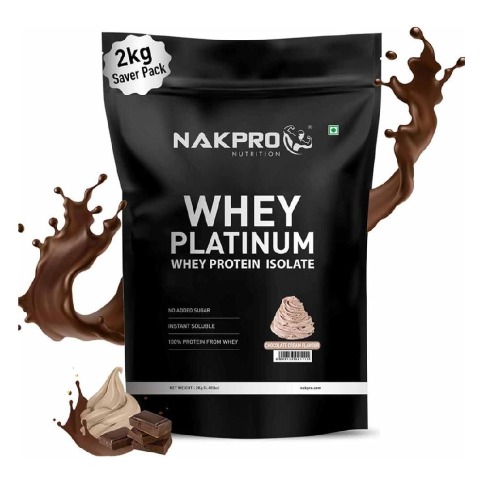 1 - Nakpro Whey Platinum Whey Protein Isolate, 4.4 lb Chocolate Cream
