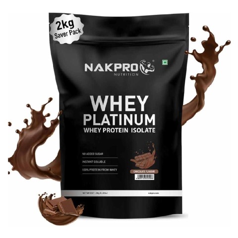 1 - Nakpro Whey Platinum Whey Protein Isolate,  4.4 lb  Chocolate 