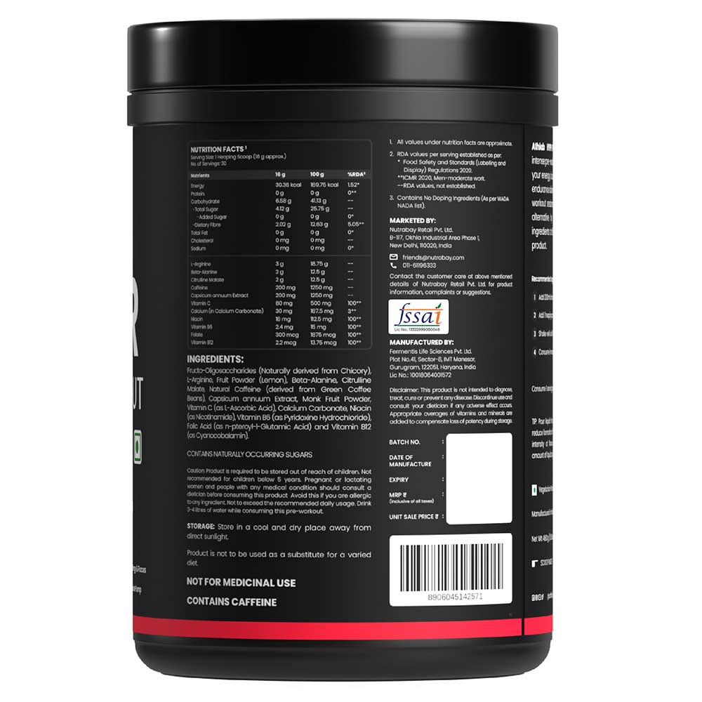 2 - Athlab Hypr Pre-Workout,  1.05 lb  Lemon 