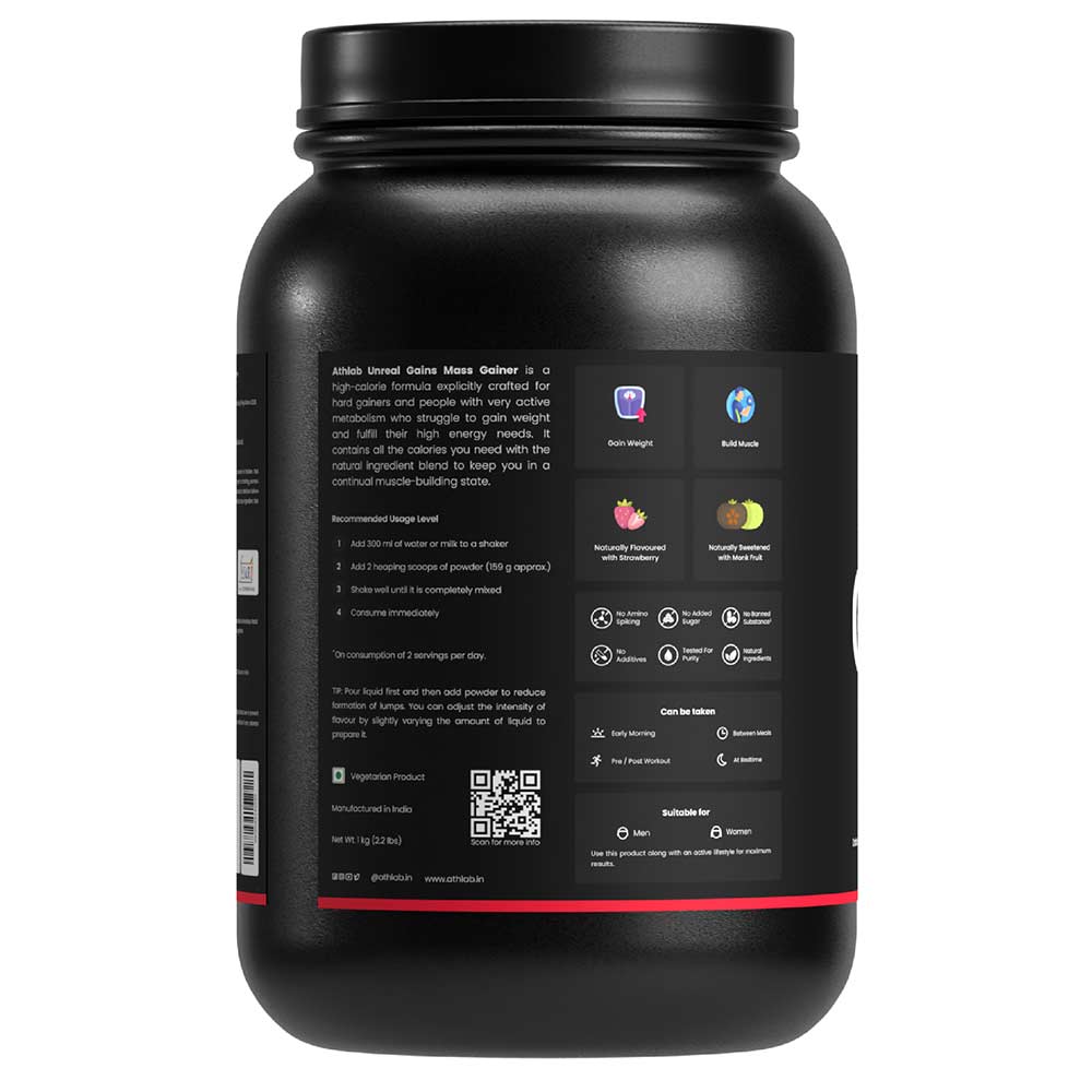 4 - Athlab Unreal Gains,  2.2 lb  Strawberry Smooth 