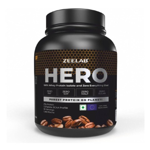 1 - Zeelab HERO 100% Whey Protein Isolate,  3.99 lb  Cafe Mocha 