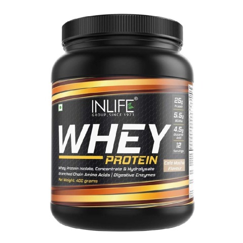 1 - INLIFE Whey Protein Powder,  0.88 lb  Cafe Mocha 