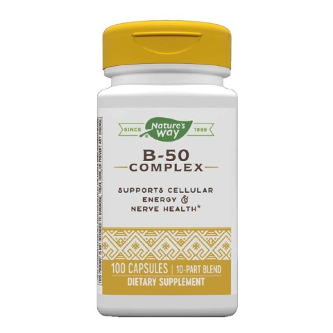 1 - Nature's Way B-50 Complex,  100 capsules  Unflavoured 