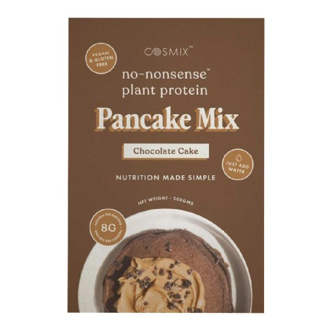 1 - Cosmix No Nonsense Plant Protein Pancake Mix,  Chocolate Cake  200 g 