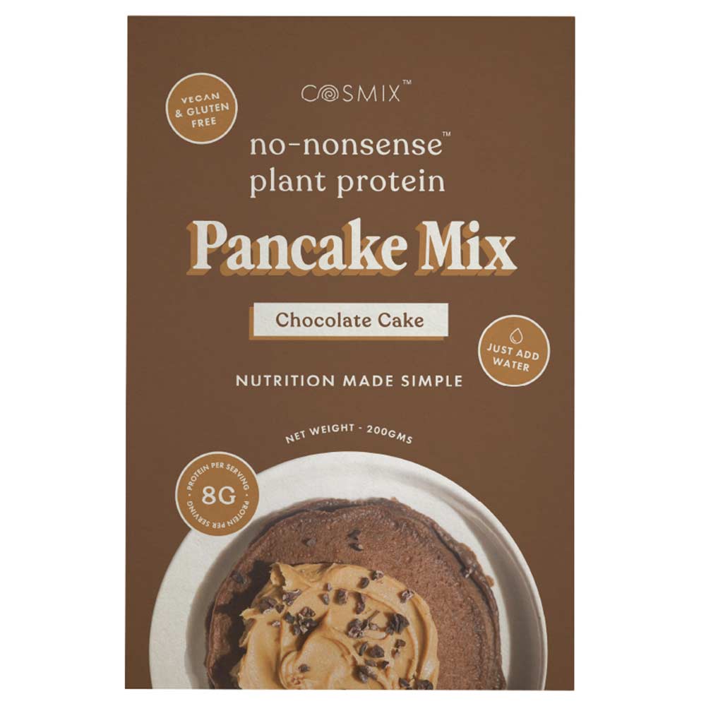 1 - Cosmix No Nonsense Plant Protein Pancake Mix,  Chocolate Cake  200 g 