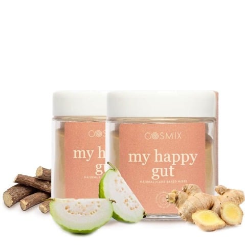 1 - Cosmix Prebiotics My Happy Gut,  60 g  Unflavoured (Jar, Pack of 2) 