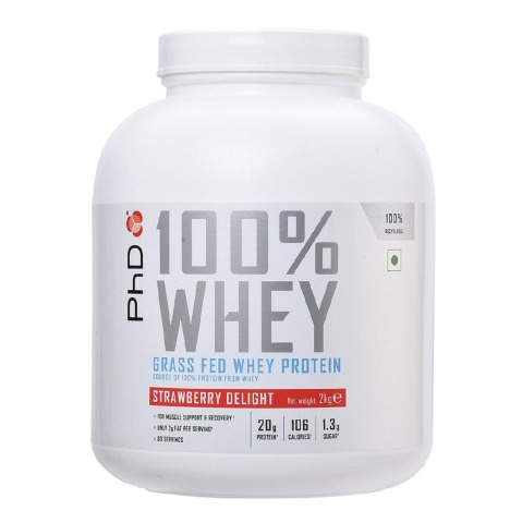 1 - PhD 100% Whey Protein,  4.4 lb  Strawberry Delight 