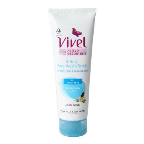 Vivel Essentials 3 in 1 Facewash + Scrub