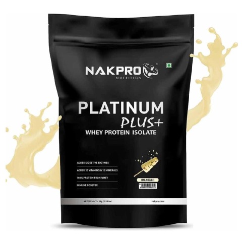 1 - Nakpro Platinum Plus+ Whey Protein Isolate,  2.2 lb  Malai Kulfi 