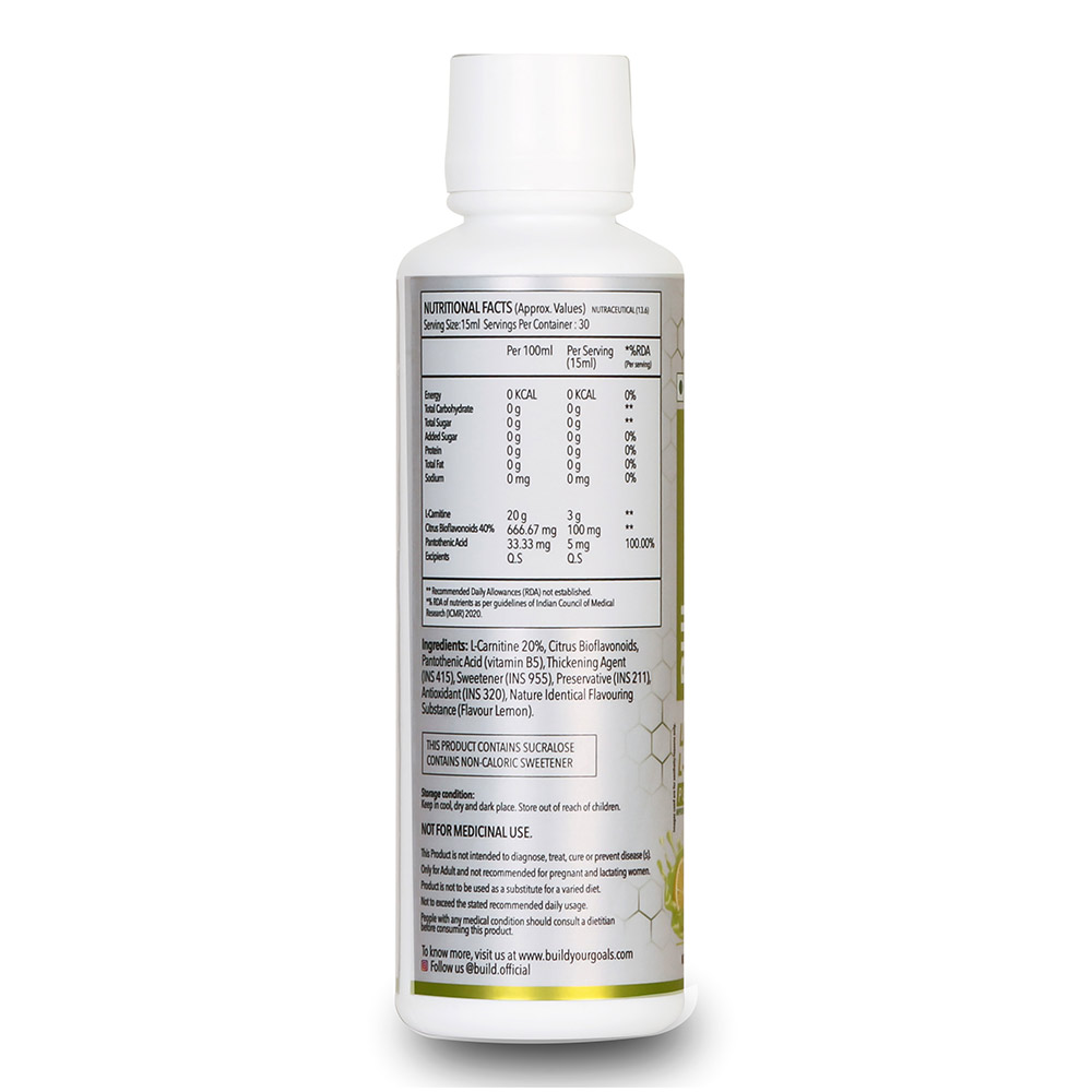 3 - Build Prowl Elite Series Liquid L-Carnitine,  450 ml  Lemon 