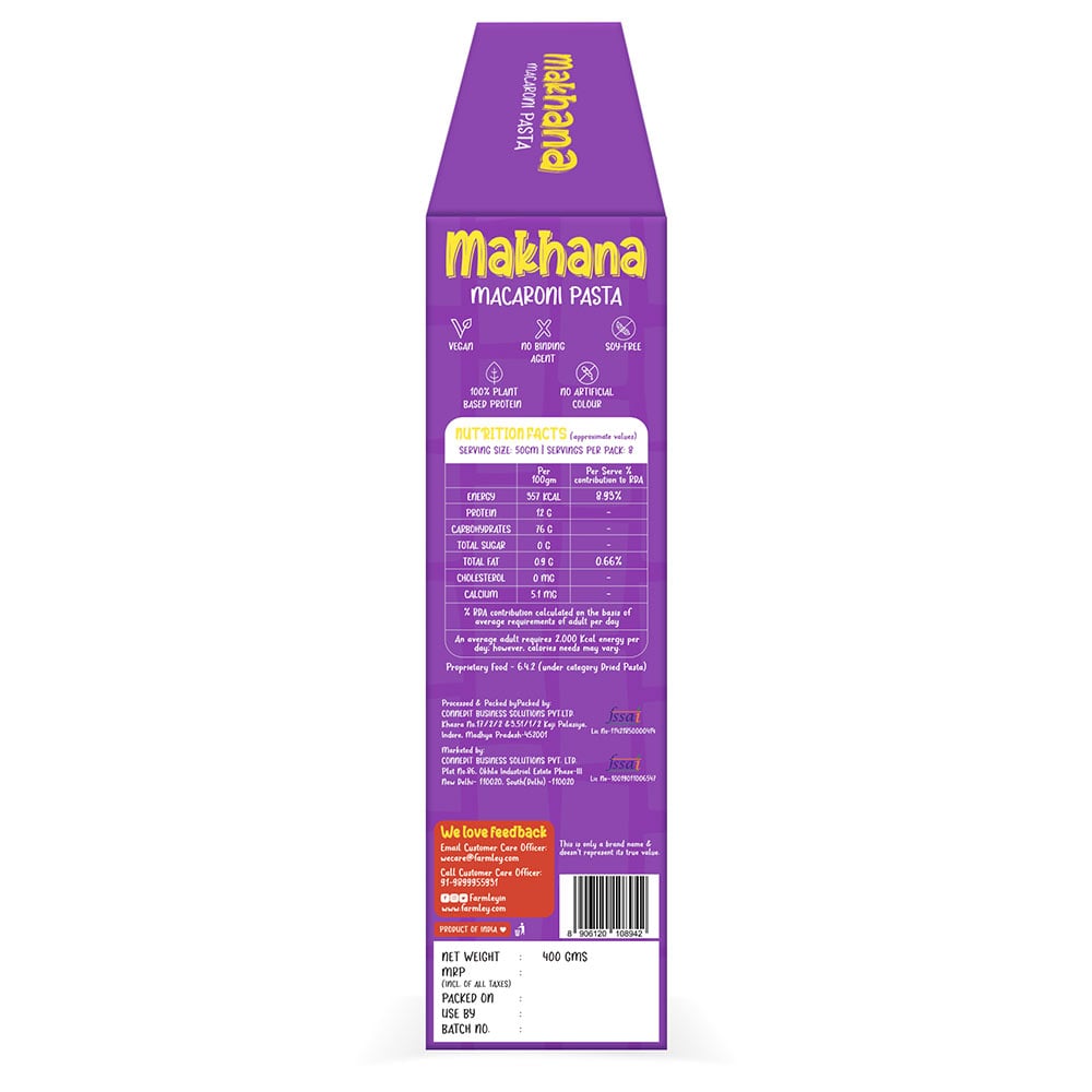 Farmley Makhana Macaroni Pasta Unflavoured 400 G At Best Price In farmley-makhana-macaroni-pasta-unflavoured-400-g-at-best-price-in