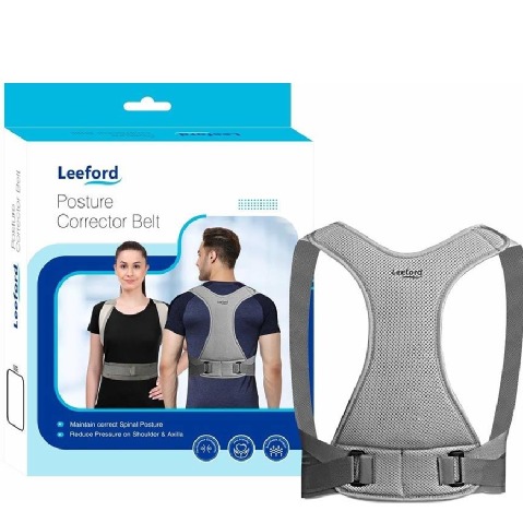 1 - Leeford Posture Corrector Belt,  XL  Grey 