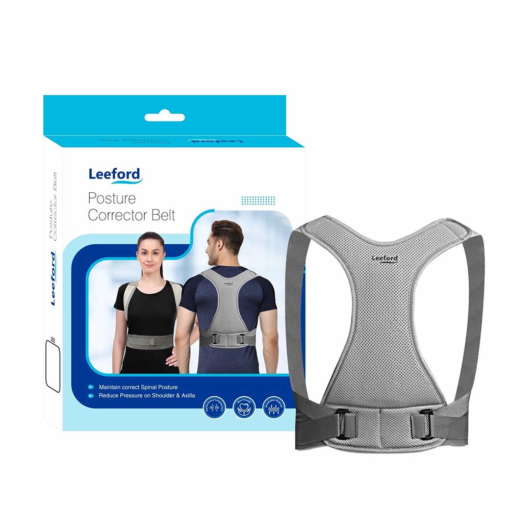 1 - Leeford Posture Corrector Belt,  XL  Grey 