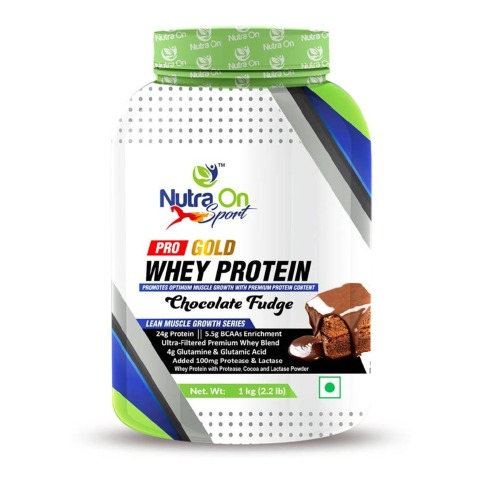 Nutra On Pro Gold Whey Protein, 2.2 lb Chocolate Fudge