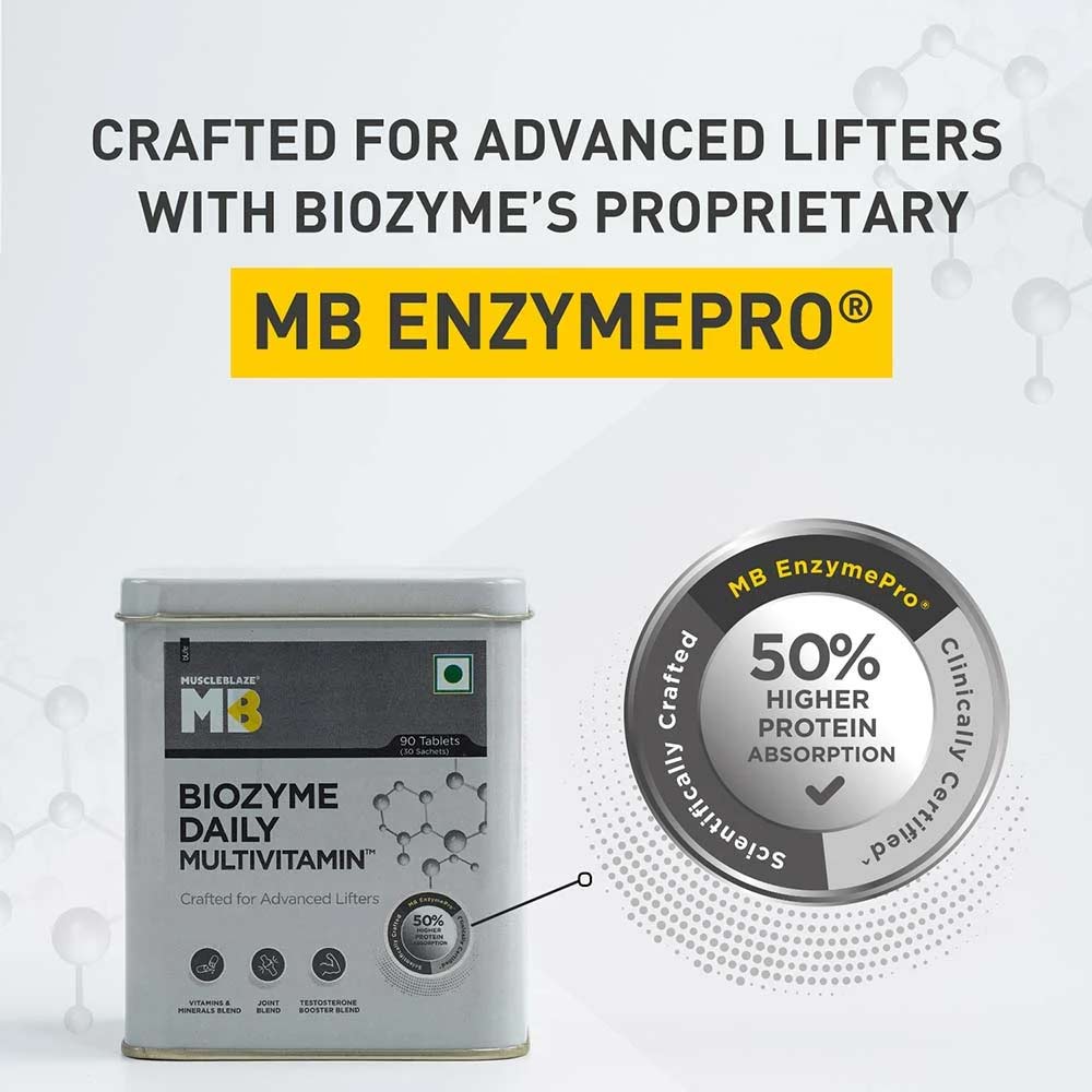 4 - MuscleBlaze Biozyme Daily Multivitamin OP,  90 tablet(s)  Unflavoured 