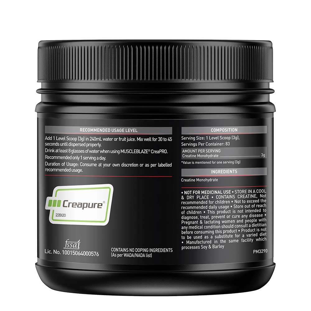 MuscleBlaze CreaPRO Creatine with Creapure Unflavoured 0.55 lb & Mass Gainer XXL Combo