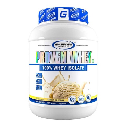 1 - Gaspari Nutrition Proven Whey Protein,  4.4 lb  Vanilla Ice Cream 