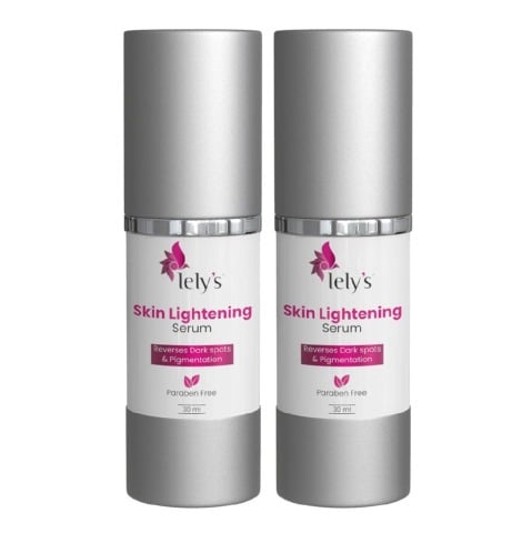 Lely's Skin Lightening Serum, 30 ml for Dark Spots & Pigmentation (Pack of 2)