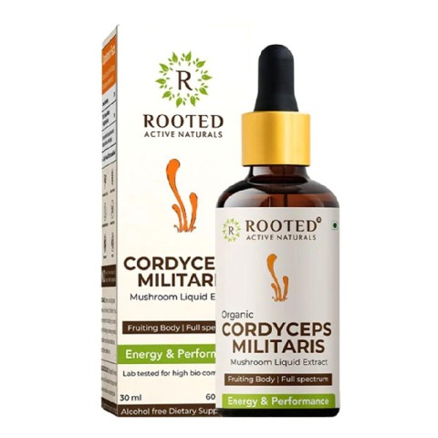 Rooted Active Naturals Cordyceps Militaris Mushroom Liquid Extract,  30 ml 