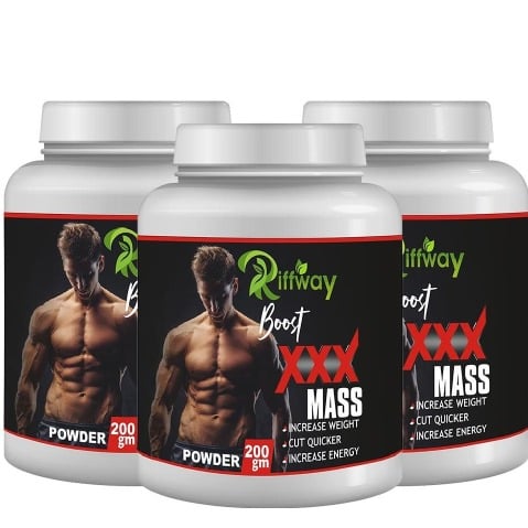 1 - Riffway Boost XXX Mass,  0.44 lb  Unflavoured (Pack of 3) 