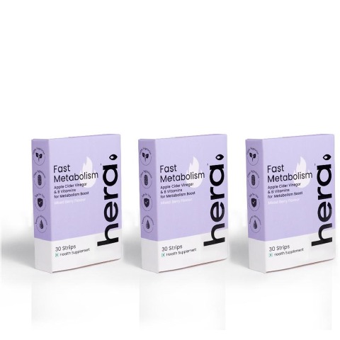 1 - Hera Fast Metabolism with Apple Cider Vinegar & B Vitamins,  30 Strip(s)  Mixed Berry (Pack of 3) 