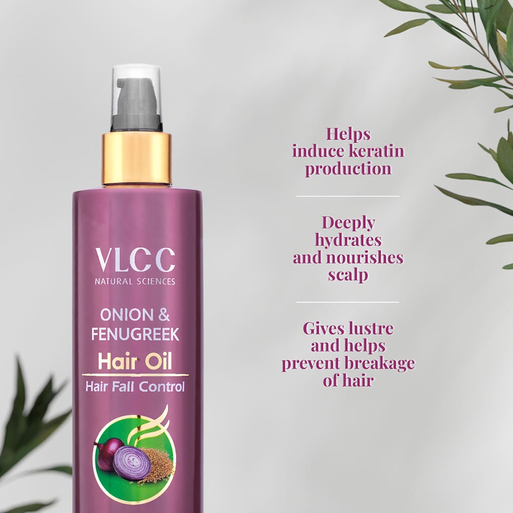 3 - VLCC Onion & Fenugreek Hair Oil,  200 ml  Hair Fall Control 