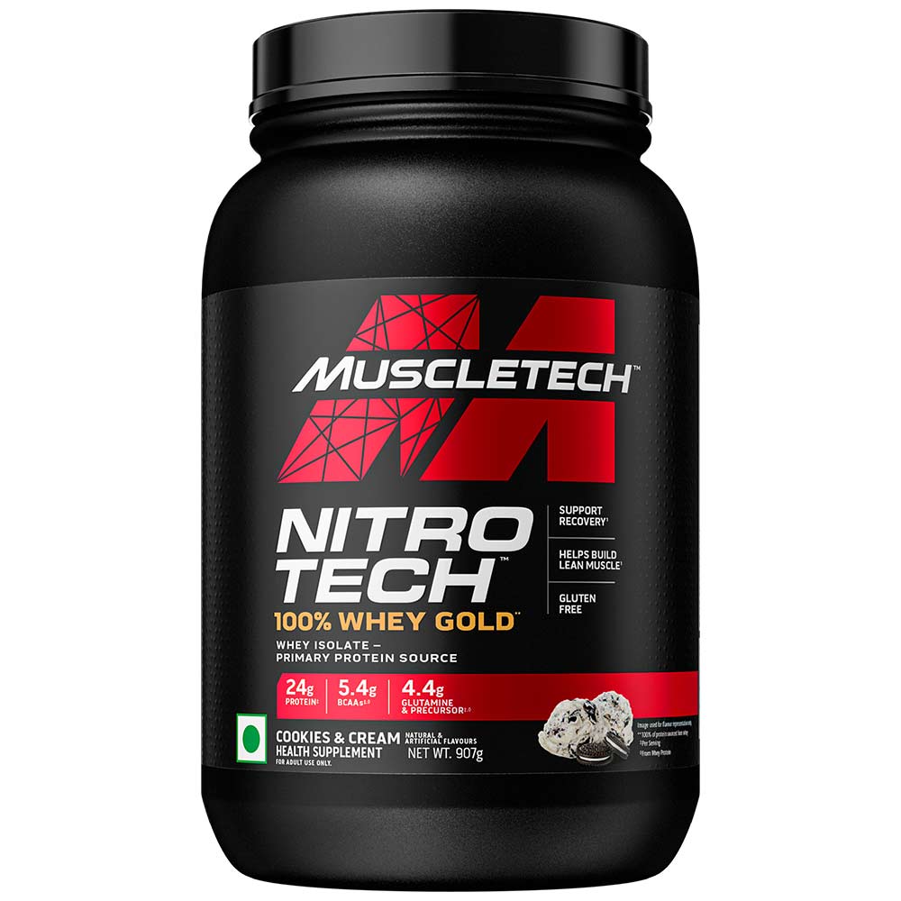 1 - MuscleTech Nitrotech 100% Whey Gold,  2.2 lb  Cookies and Cream 