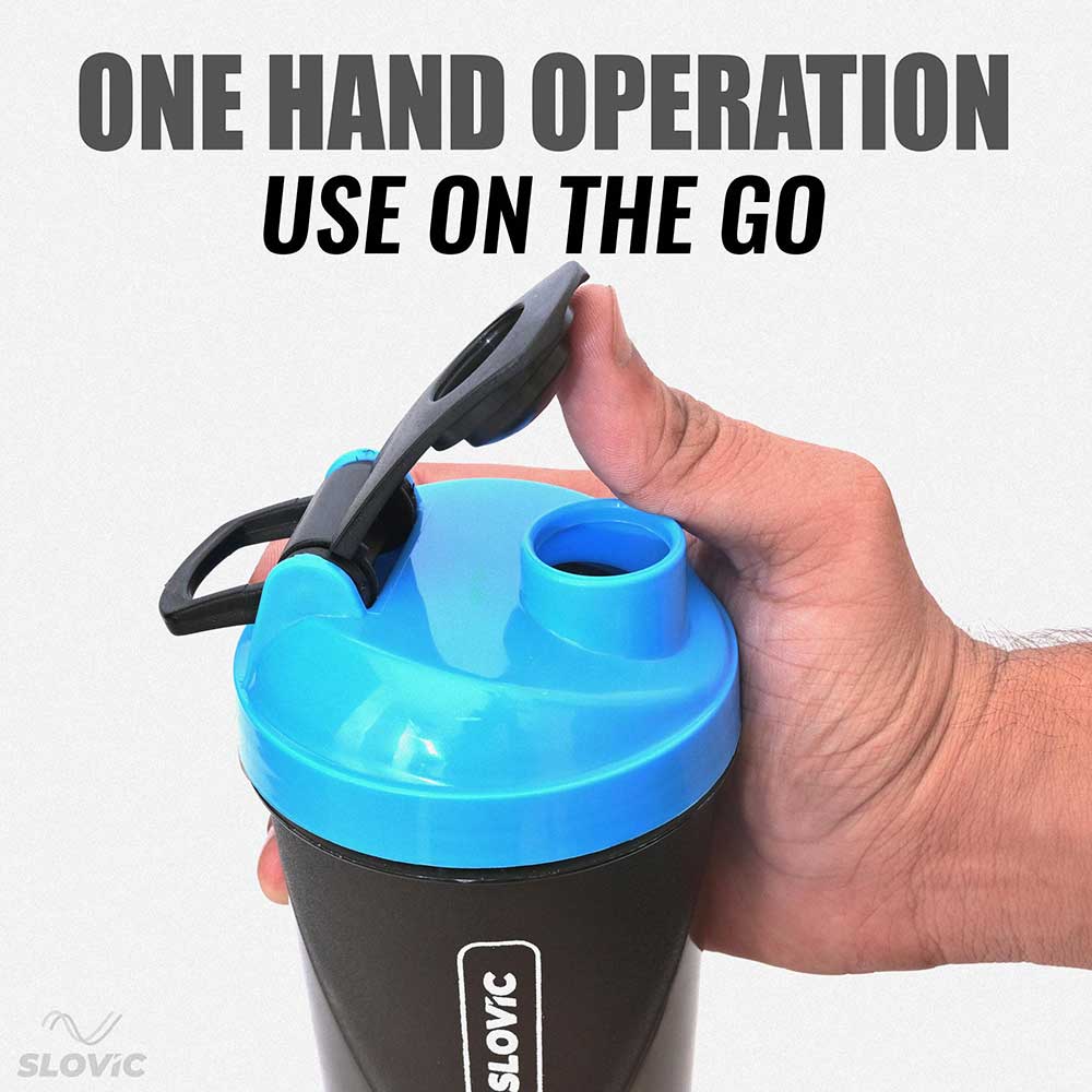 4 - SLOVIC Shaker,  Black/Blue  500 ml 