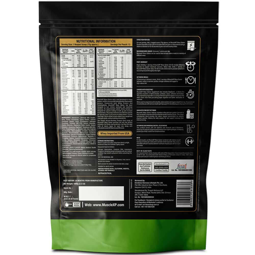 2 - MuscleXP Mass Gainer,  2.2 lb  Double Chocolate 