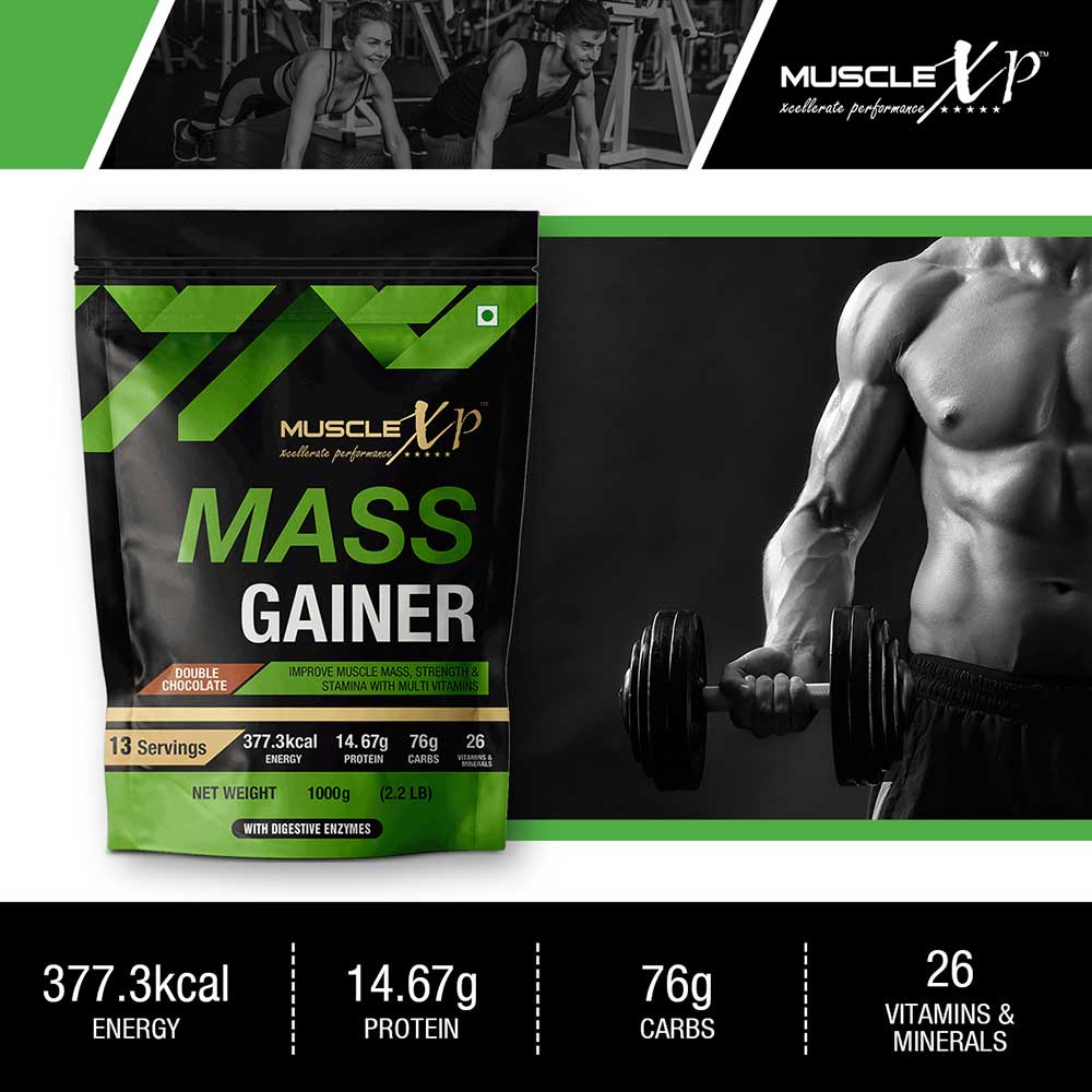 5 - MuscleXP Mass Gainer,  2.2 lb  Double Chocolate 