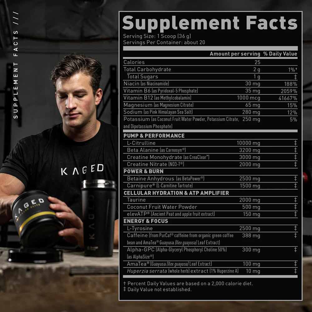 3 - Kaged Muscle Pre-Kaged Elite,  1.59 lb  Fruit Punch 