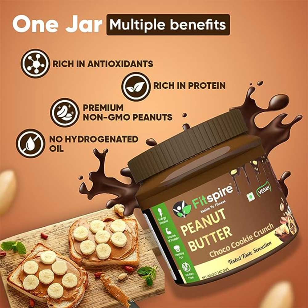 3 - Fitspire Peanut Butter,  0.340 kg  Choco Cookie Crunch 