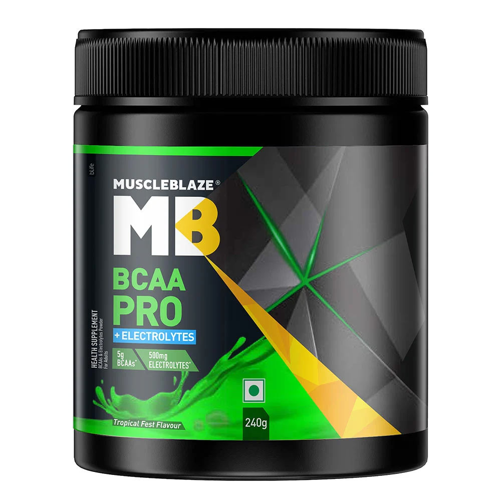 1 - MuscleBlaze BCAA Pro OP,  0.53 lb  30 Servings  Tropical Fest 