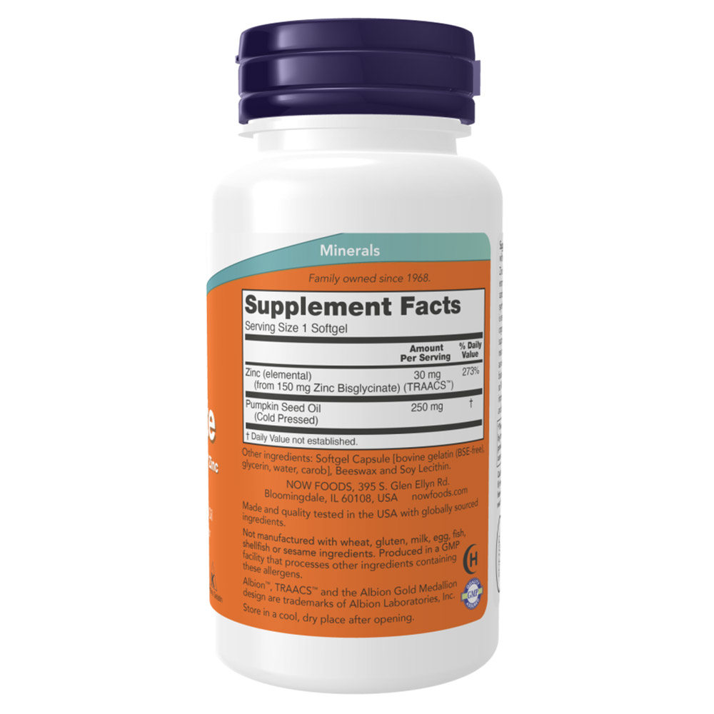 2 - Now Zinc Glycinate,  120 softgels 