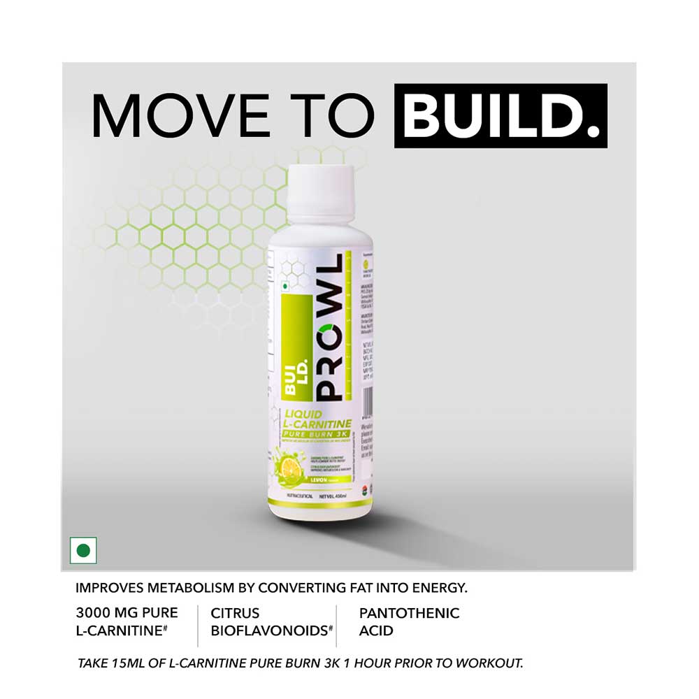 3 - Build Prowl Elite Series Liquid L-Carnitine,  450 ml  Lemon 