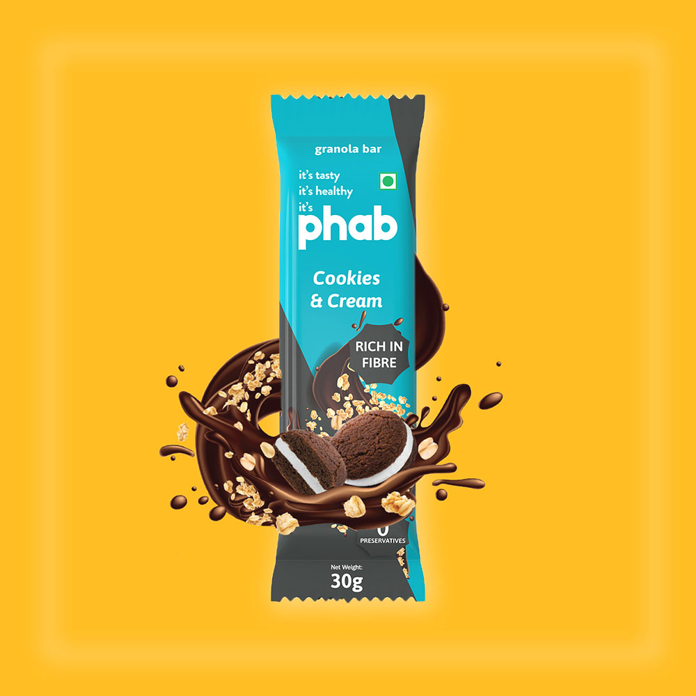 4 - Phab Granola Bar,  6 bar(s)  Cookie & Cream 