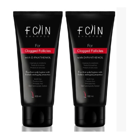 1 - Fclin Shampoo,  100 ml  for Clogged Follicles (Pack of 2) 