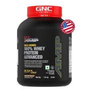 GNC Amp Gold Series 100% Whey Protein Advanced, 1.82 kg (4 lb), Double Rich Chocolate