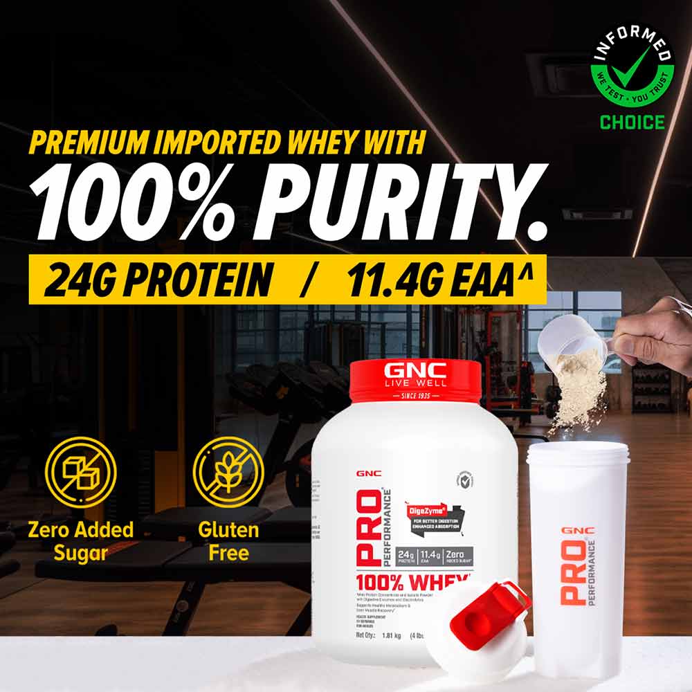 3 - GNC Pro Performance 100% Whey Protein,  4 lb  Vanilla Cream 