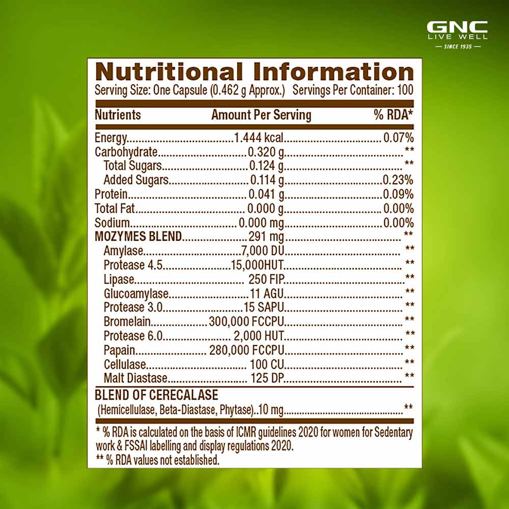 GNC Super Digestive Enzyme Cap 1x100 online in India Best Prices